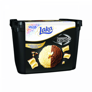 Sorvete Diamante Negro e Laka LACTA Pote 1,5L