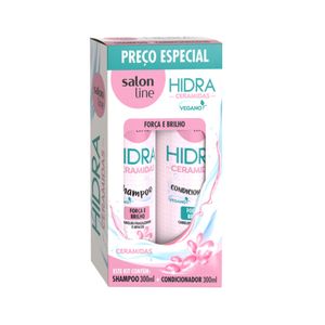 Kit Capilar Shampoo 300ml e Condicionador 300ml HIDRA Ceramidas Salon Line
