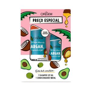 Origem Se Tem Argan Shampoo 325ml + Condicionador 180ml