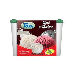 Sorvete TOYA sabor açaí e tapioca Frasco 2L