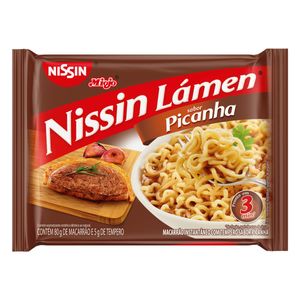 Macarrão Instantâneo Picanha Nissin Miojo Lámen Pacote 85g