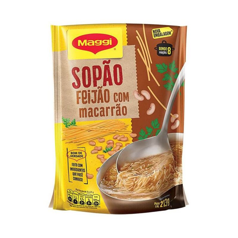 Sopão MAGGI Feijão Macarrão Pacote 213g