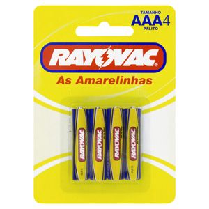 Pilha As Amarelinhas Palito AAA 4 Unidades 1,5V Rayovac