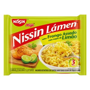 Macarrão Instantâneo Frango Assado com Toque de Limão Nissin Miojo Lámen Pacote 85g