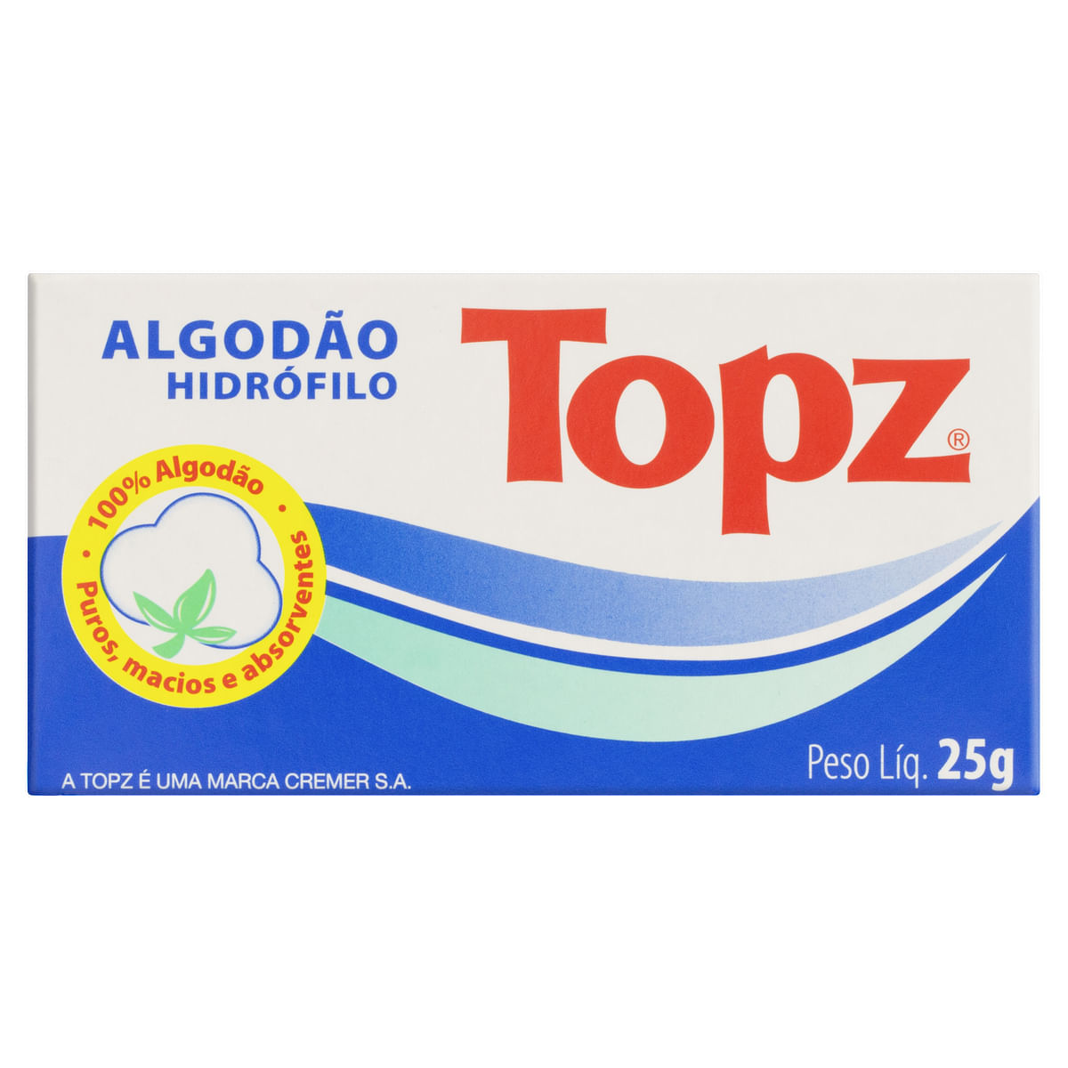 Algodão Rolo Hidrófilo TOPZ 25g - Nova Era