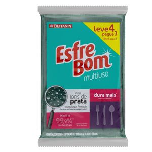 Esponja Multiuso Esfrebom Pacote Leve 4 Pague 3un