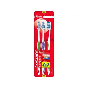 Pack Escova Dental Média Colgate Classic Clean Leve 3 Pague 2 Unidades