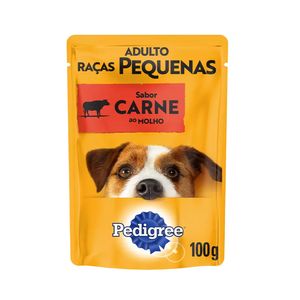 Ração para Cães Adultos Carne ao Molho Pedigree Sachê 100g