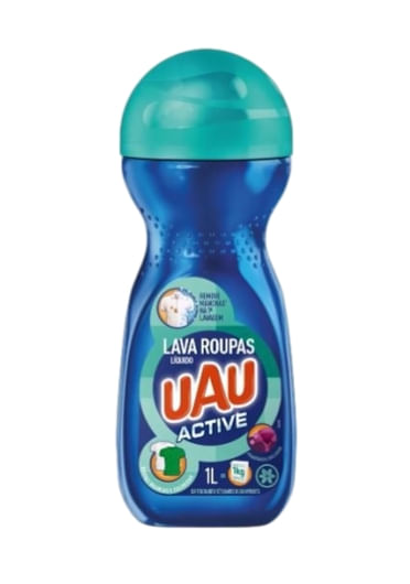 Lava Roupas Líquido Uau Active Frasco 1 L