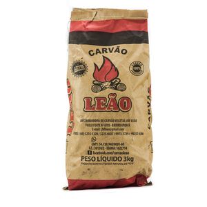 Carvão Vegetal LEÃO Pacote 3kg