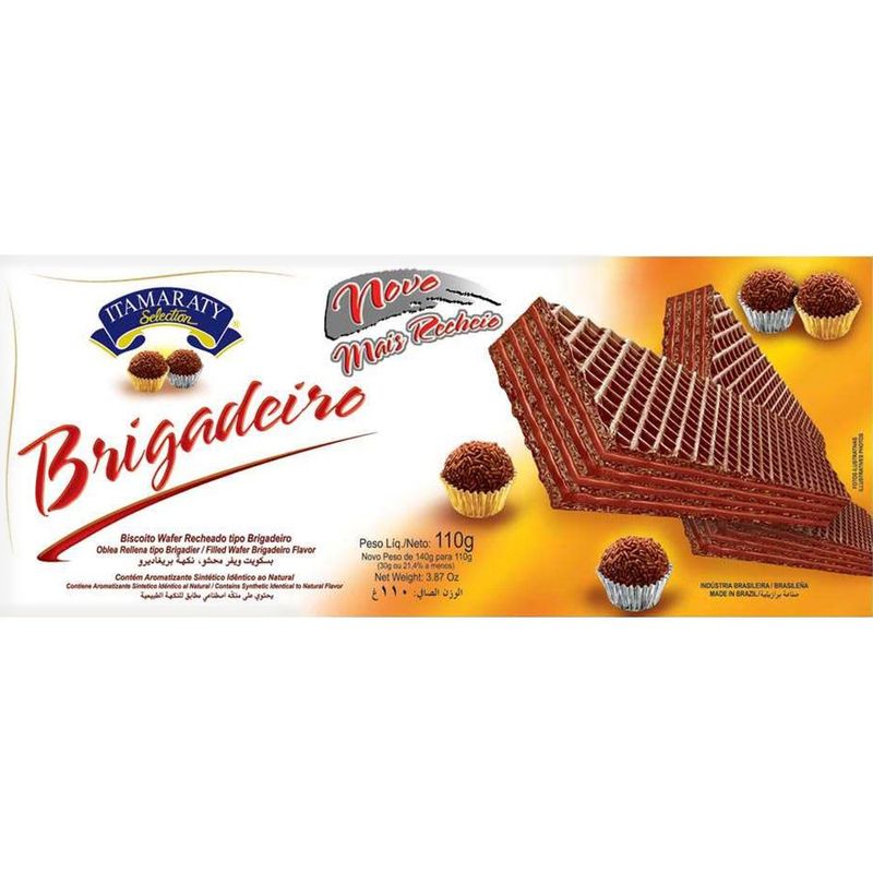 Biscoito Wafer Sabor Brigadeiro Itamaraty 110g