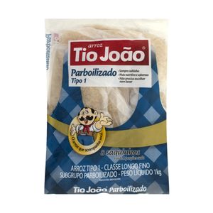 Arroz Parboilizado Com 8 Saquinhos Tipo 1 Tio João Pacote 1kg