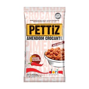 Amendoim Crocante Pettiz Dori Pimenta Vermelha Pacote 500g