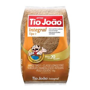 Arroz Integral Parboilizado Tio João Pacote 1kg