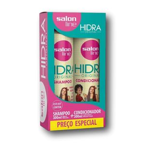 Kit Capilar Shampoo 300ml e Condicionador 300ml Hidra SALON LINE Original Pacote 1un