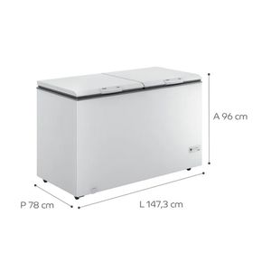 Freezer Horizontal CONSUL 2 Portas CHB53EB Branco