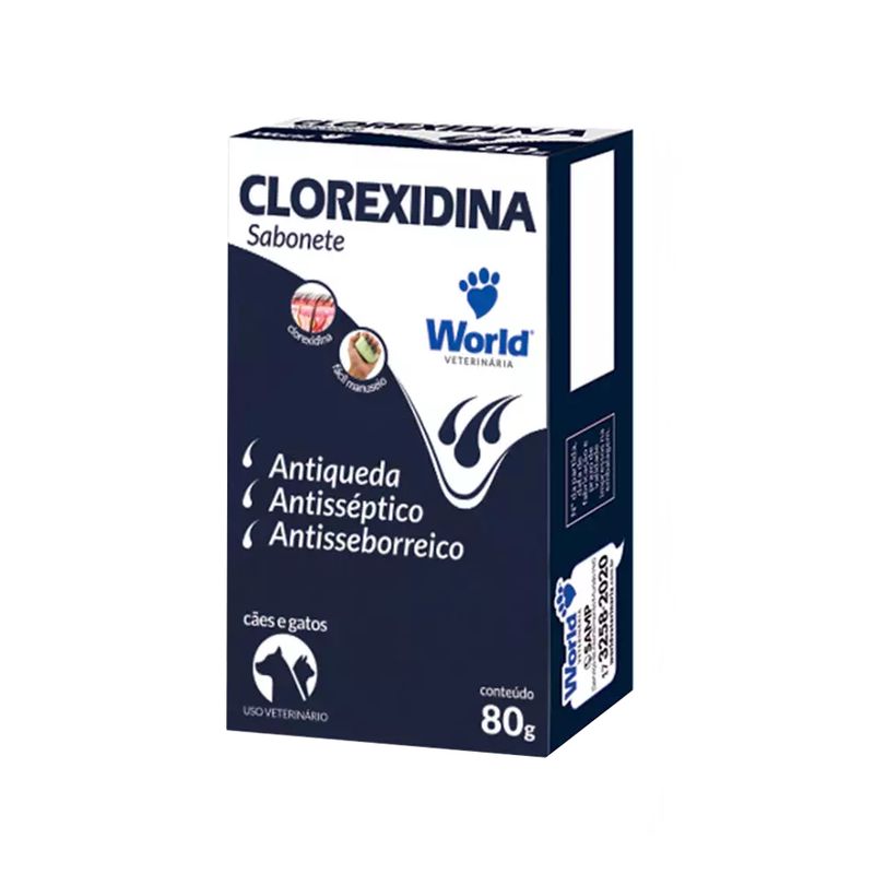 Sabonte Clorexidina DUGS Para Cães e Gatos Caixa 80g