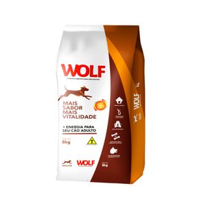 Ração Para Cães Adultos WOLF Mais Sabor Mais Vitalidade Pacote 8kg