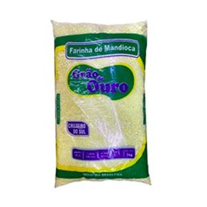 Farinha de Mandioca GRÃO DE OURO Branca Pacote 1kg