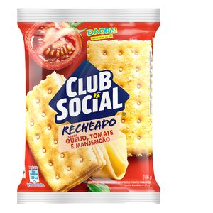 Biscoito CLUB SOCIAL Recheado Sabor Queijo Tomate e Manjericão Pacote 106g