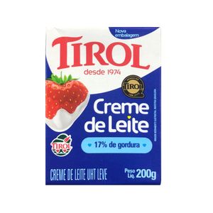 Creme de Leite UHT TIROL Leve Caixa 200g