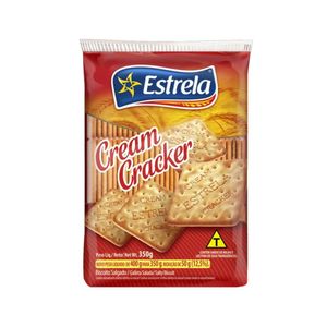 Biscoito Cream Cracker ESTRELA Tradicional Pacote 350g