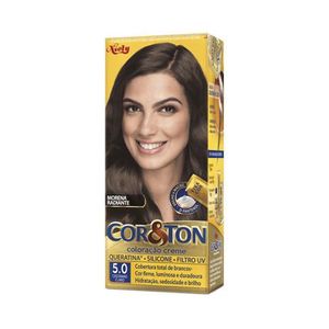 Kit Coloração Creme 5.0 Castanho Claro Niely Cor&Ton 1un