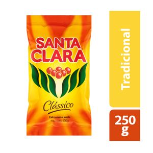 Café em Pó SANTA CLARA Torrado e Moído Clássico Pacote 250g