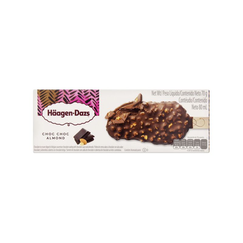 Sorvete HAAGEN - DAZS chocolate e amêndoa Caixa 70g