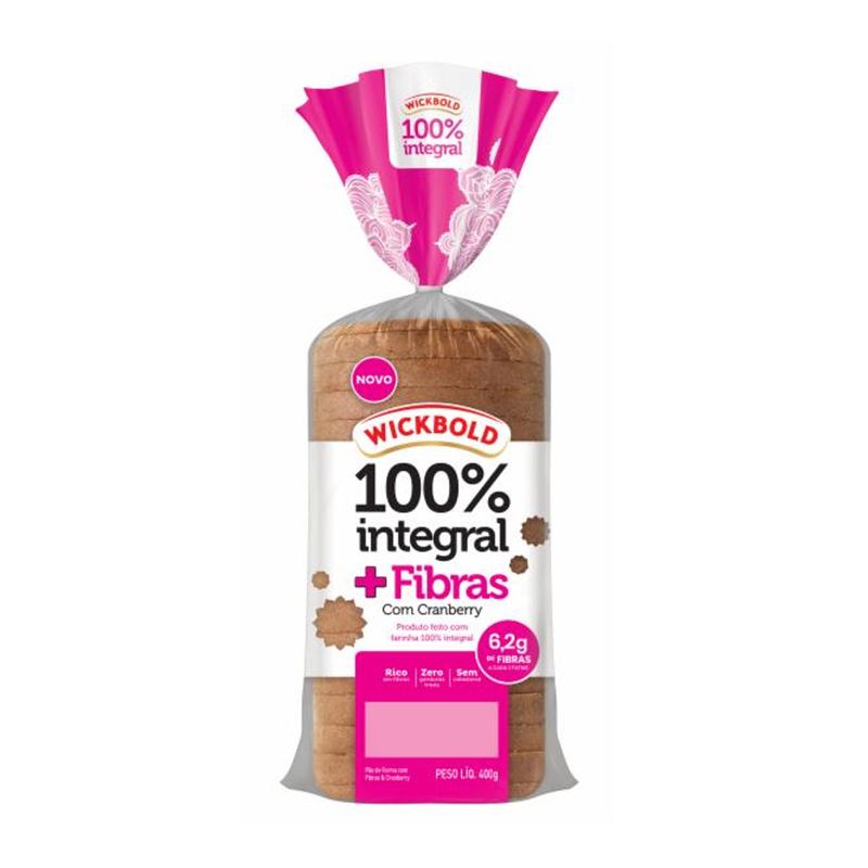 Pão de Forma WICKBOLD Integral Fibras e Cranberry