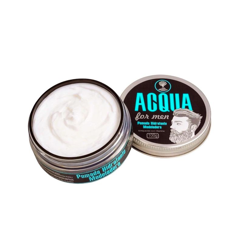 Pomada Modeladora Capilar ORGÂNICA Hidratante Acqua For Men Pote