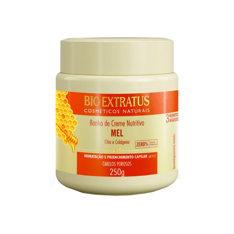 Creme de Banho Nutritivo BIO EXTRATUS Hidratação Capilar Mel