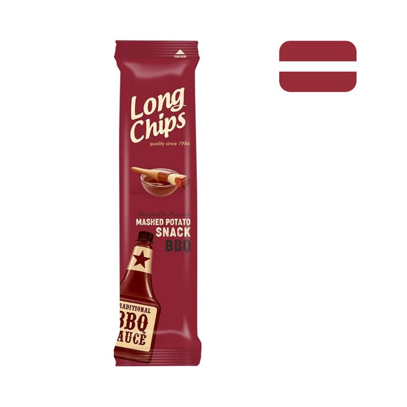 Batata Snacks LONG CHIPS BBQ Sabor Churrasco Pacote 75g