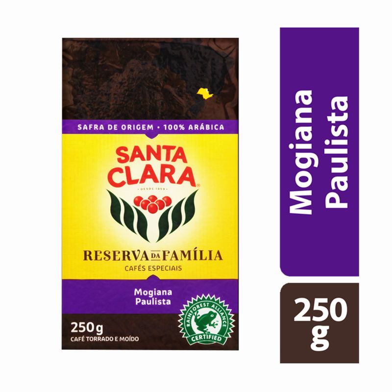 Café Torrado e Moído Reserva da Família SANTA CLARA Mogiana Paulista