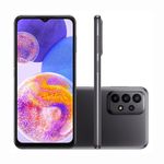 Smartphone SAMSUNG Galaxy A23 Preto 128GB 4GB Wi-Fi Dual Chip 4GB RAM Câmera Quádrupla + Selfie 8MP Tela 6.6"