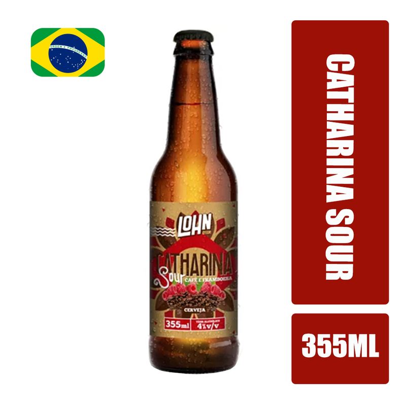 Cerveja Catharina Sour LOHN Bier com Café & Framboesa Long Leck 355ml