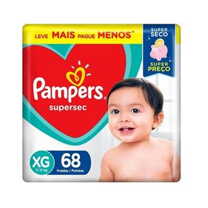 Fraldas PAMPERS Super Seca Jumbo XG 68 Un