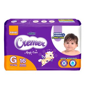 Fralda CREMER Infantil Tamanho G Pacote 16 Un
