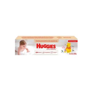 Creme Preventivo HUGGIES para Assaduras Puro e Natural Caixa 80g