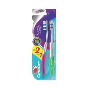 Escova Dental Macia Antibac CONDOR Multicor Pequeno  Leve 2 Pague 1