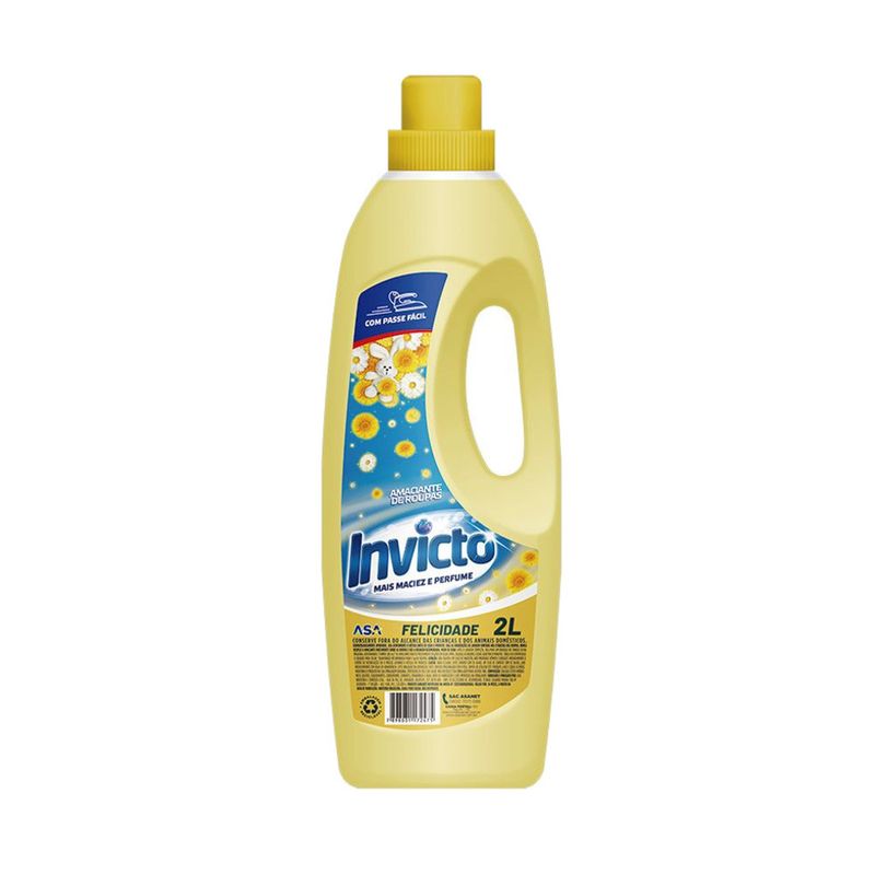 Amaciante de Roupa INVICTO Amarelo Felicidade Frasco 2L