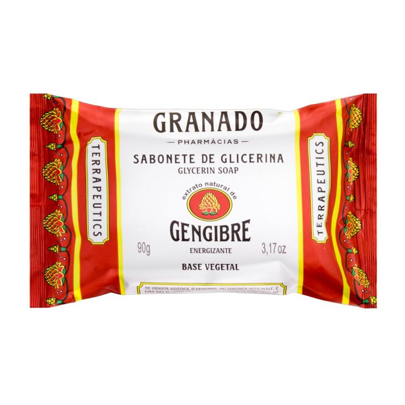 Sabonete Glicerina Gengibre Granado Terrapeutics Barra 90g