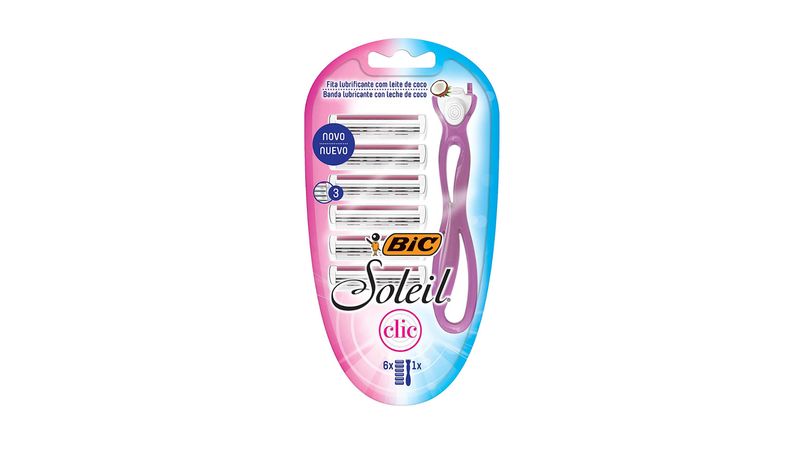 Aparelho de Depilar BIC Soleil Clic, 3 Lâminas + 6 Cargas, 968721, Design Exclusivo Yin Yang, BIC, Lilás, pacote 6un - Nova Era Aparelho de Depilar BIC Soleil Clic, 3 Lâminas + 6 Cargas, 968721, Design Exclusivo Yin Yang, BIC, Lilás, pacote 6un - Nova Era