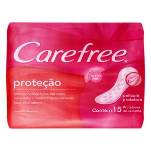 Protetor Diário sem Abas Carefree Proteção Pacote 15 Unidades