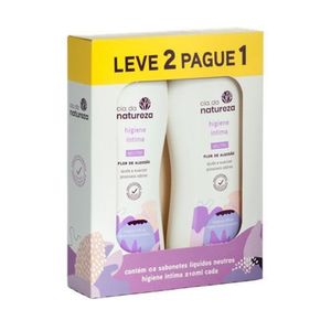Kit Sabonete Líquido íntimo Cia da Natureza Neutro Leve 2 Pague 1 Frasco 210ml Cada