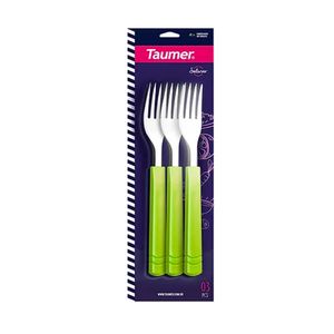 Garfo Sobremesa Taumer Saturno Cor Verde 3 Peças
