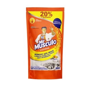 Limpador Desengordurante Cozinha MR MÚSCULO Laranja Refil 400ml