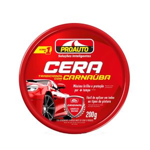 Cera em Pasta Tradicional PROAUTO com Carnaúba Lata 200g