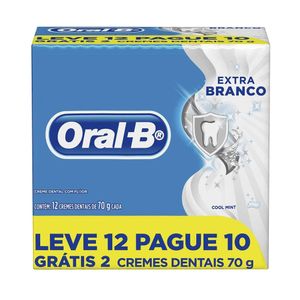 Creme Dental Oral B Extra Branco Leve 12 Pague 10 70g Cada