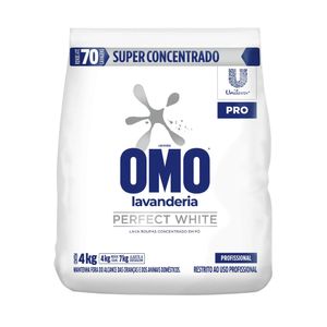 Lava Roupas em Pó OMO Perfect Whit Sachê 4kg